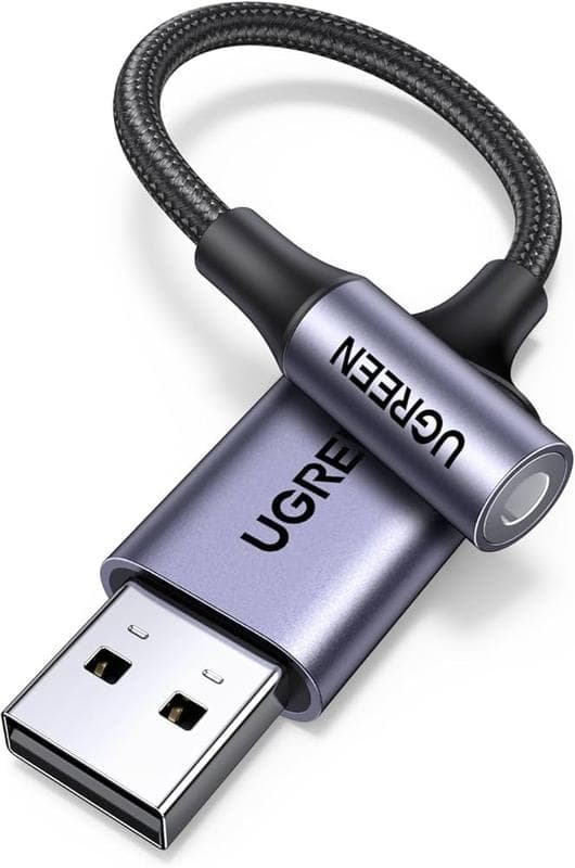 USB a 3.5mm Conector Audio Adaptador Cable