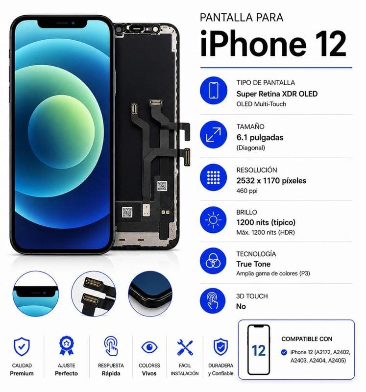 Pantalla iPhone 12/12 Pro (OLED)